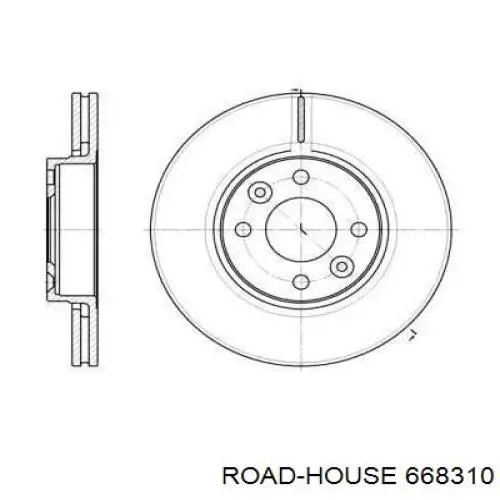 668310 Road House диск гальмівний передній
