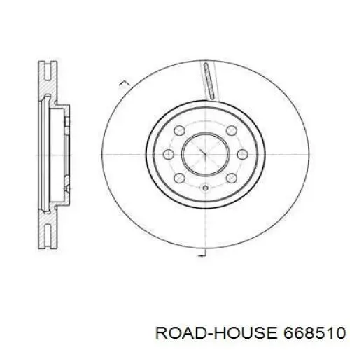 Диск гальмівний передній 668510 Road House