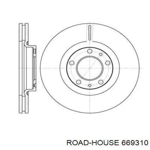 Диск гальмівний передній 669310 Road House