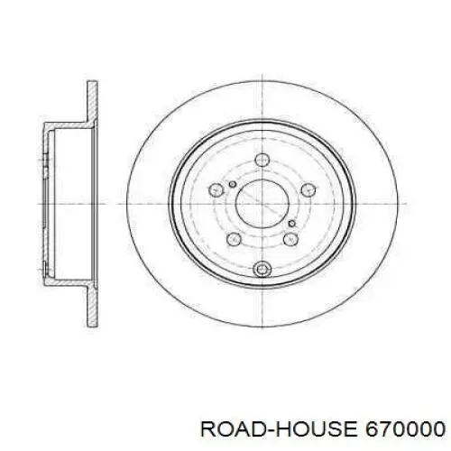 Диск гальмівний задній 670000 Road House