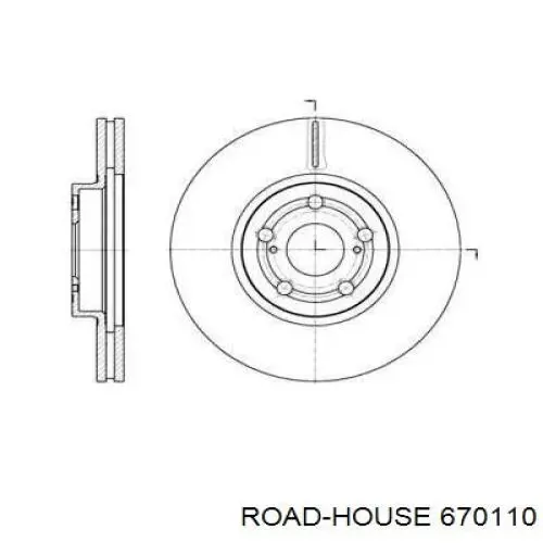 670110 Road House диск гальмівний передній