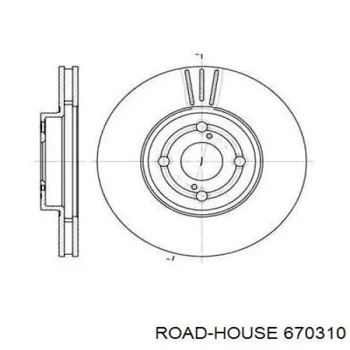 670310 Road House диск гальмівний передній