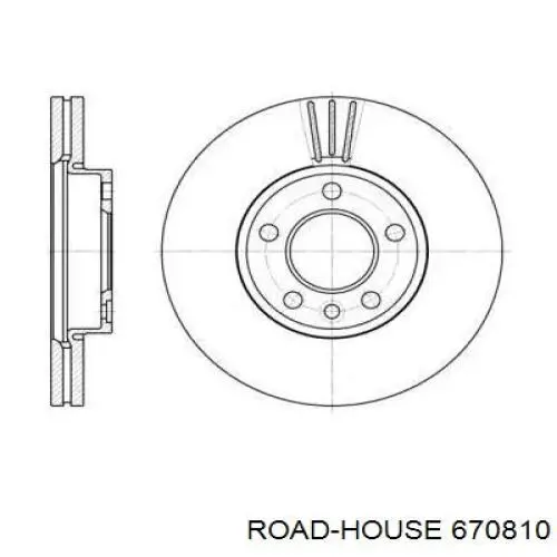 Диск гальмівний передній 670810 Road House