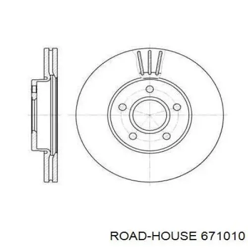 671010 Road House диск гальмівний передній