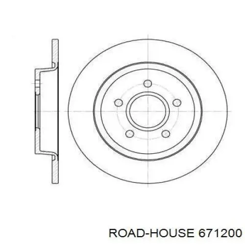 671200 Road House диск гальмівний задній