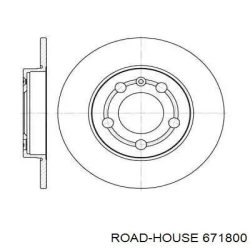 Диск гальмівний задній 671800 Road House