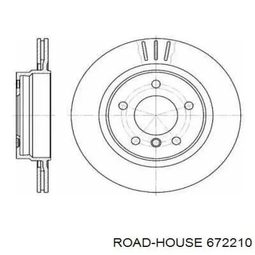 Диск гальмівний задній 672210 Road House