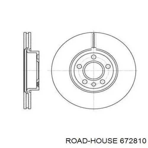 Диск гальмівний передній 672810 Road House