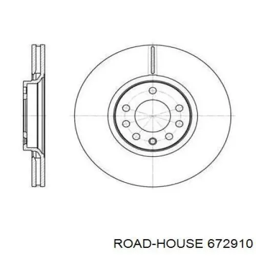 672910 Road House диск гальмівний передній