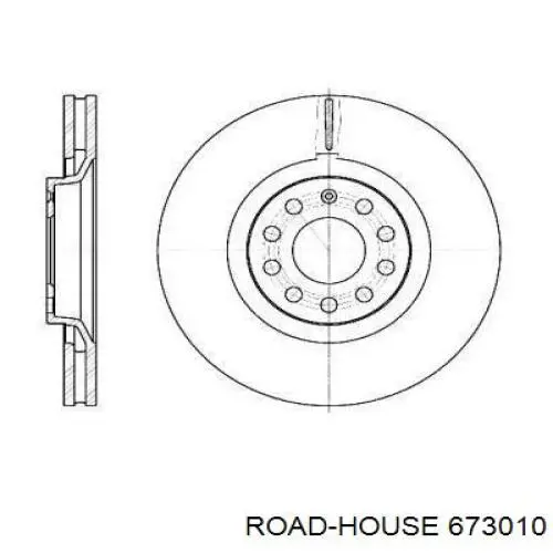 673010 Road House диск гальмівний передній