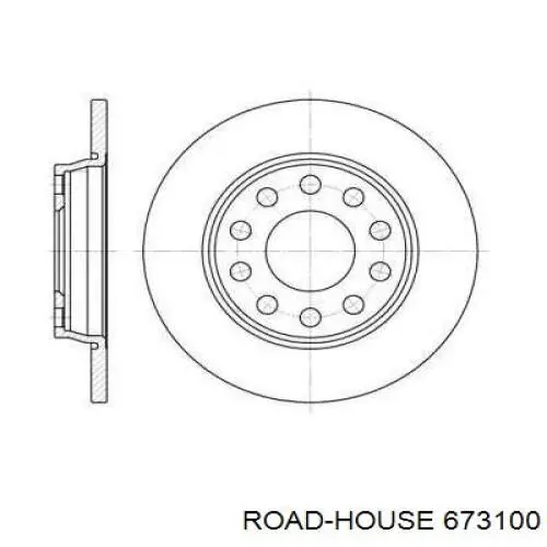 673100 Road House диск гальмівний задній