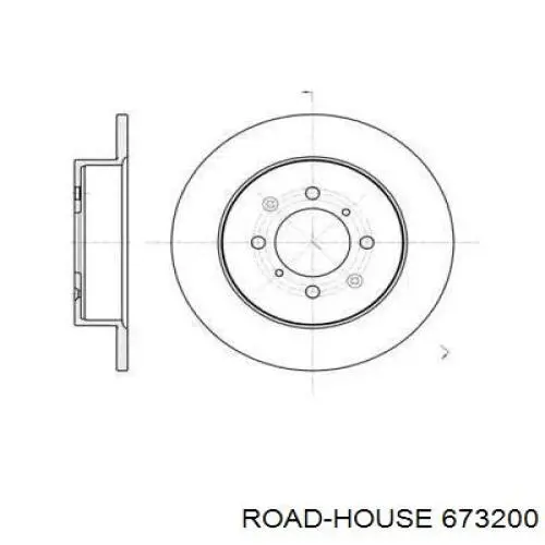 673200 Road House диск гальмівний задній