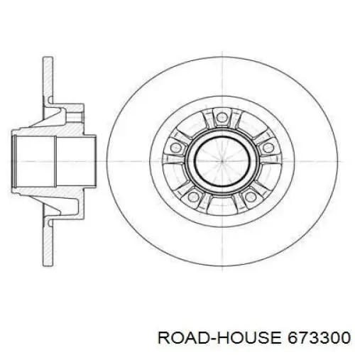 Диск гальмівний задній 673300 Road House