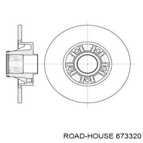 673320 Road House диск гальмівний задній
