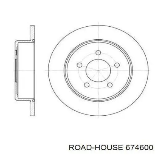 Диск гальмівний задній 674600 Road House