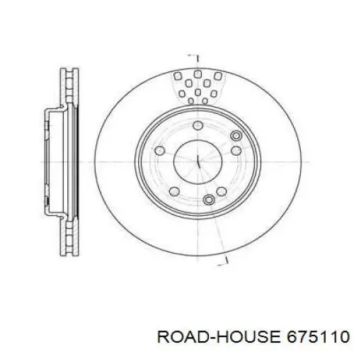 675110 Road House диск гальмівний передній