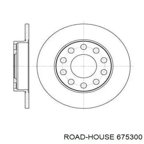 675300 Road House диск гальмівний задній