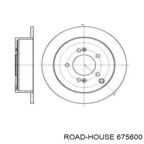 Диск гальмівний задній 675600 Road House