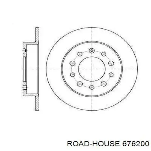 676200 Road House диск гальмівний задній