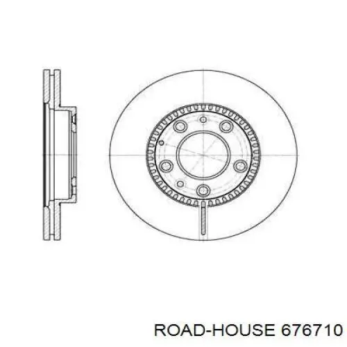 Диск гальмівний передній 676710 Road House