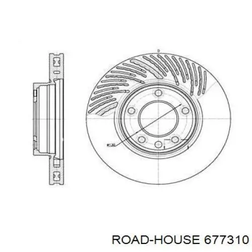 Диск гальмівний передній 677310 Road House