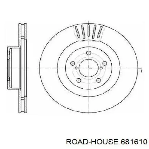 681610 Road House диск гальмівний передній