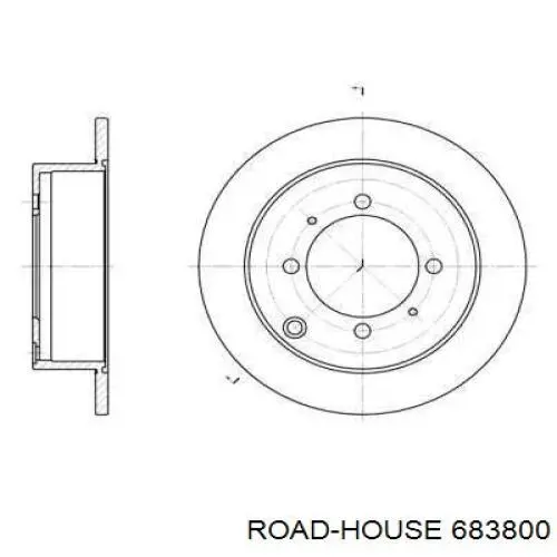 683800 Road House диск гальмівний задній