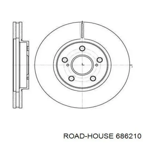 686210 Road House диск гальмівний передній