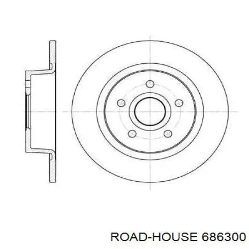 686300 Road House диск гальмівний задній