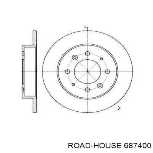 687400 Road House диск гальмівний задній