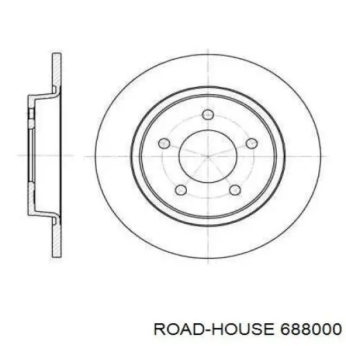 688000 Road House диск гальмівний задній