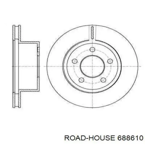 688610 Road House диск гальмівний передній