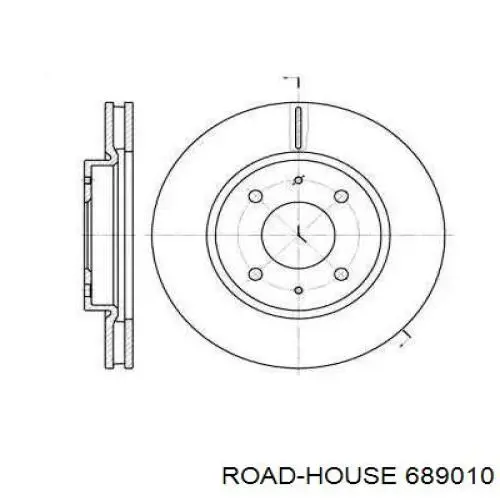 Диск гальмівний передній 689010 Road House