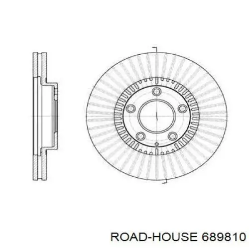 689810 Road House диск гальмівний передній