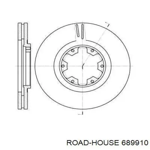 689910 Road House диск гальмівний передній