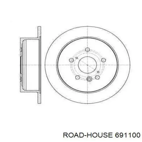 691100 Road House диск гальмівний задній