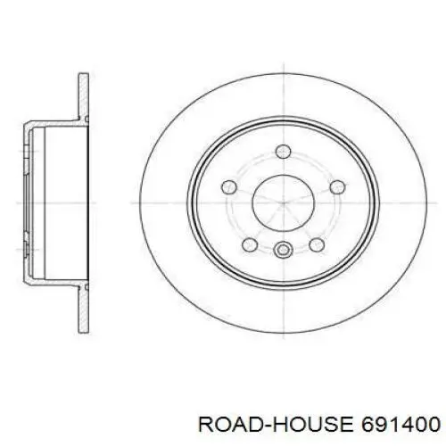 691400 Road House диск гальмівний задній