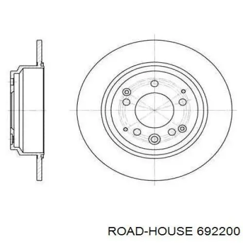 Диск гальмівний задній 692200 Road House