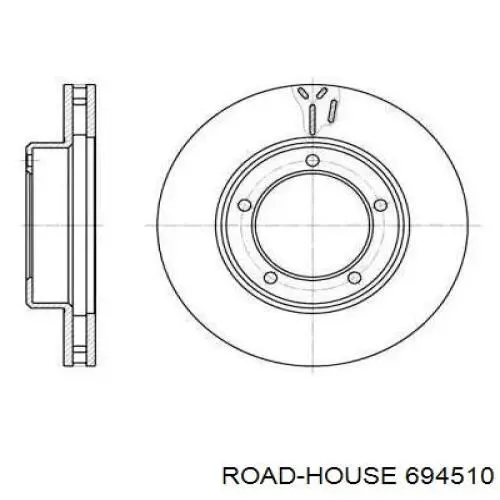 Диск гальмівний передній 694510 Road House