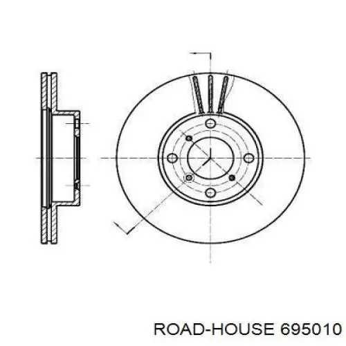 695010 Road House диск гальмівний передній