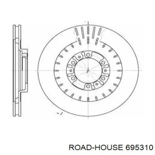 Диск гальмівний передній 695310 Road House