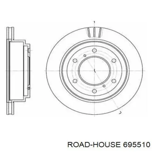 695510 Road House диск гальмівний задній