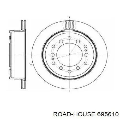 695610 Road House диск гальмівний задній