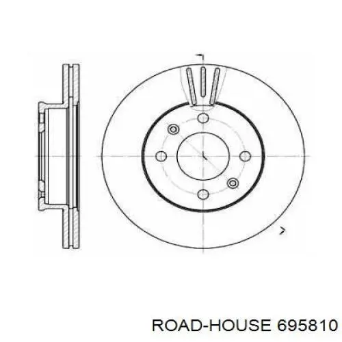 Диск гальмівний передній 695810 Road House