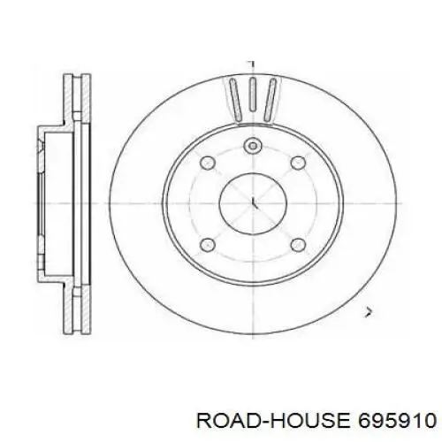 695910 Road House диск гальмівний передній
