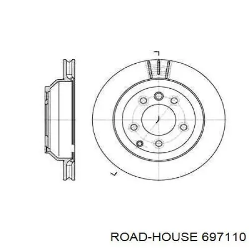 Диск гальмівний задній 697110 Road House