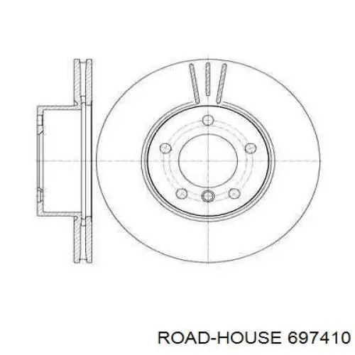 697410 Road House диск гальмівний передній