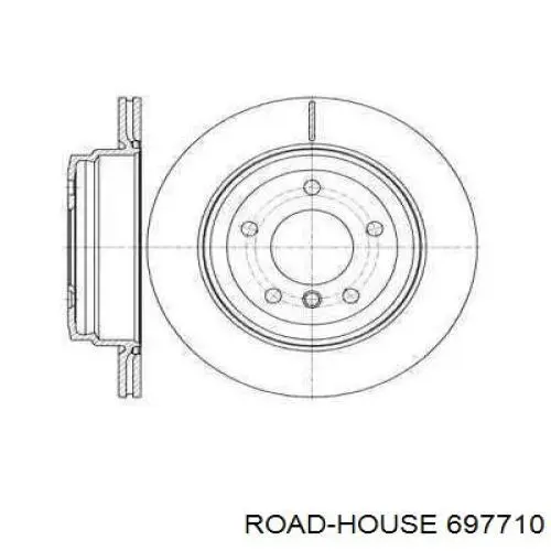 697710 Road House диск гальмівний задній