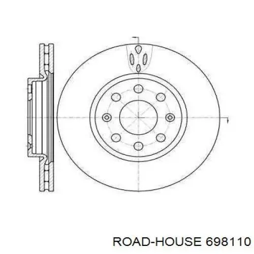 698110 Road House диск гальмівний передній