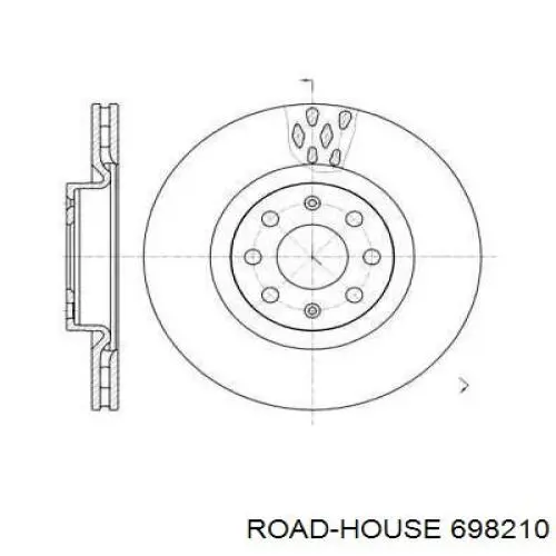 698210 Road House диск гальмівний передній